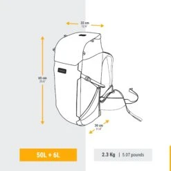 MEN’S TRAVEL TREKKING BACKPACK TRAVEL 900 50+6 L WITH SUITCASE OPENING -Quechua Shop k00098c9abe81ff0b556ccc914d17294b 1