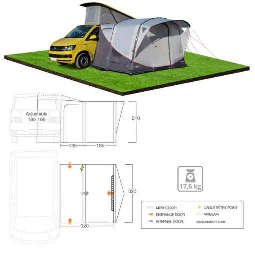 Vango Tolga Air VW Drive Away Awning - Sentinel Sport -Quechua Shop k33a1ad67a6b23895fddd2f508fed55bf