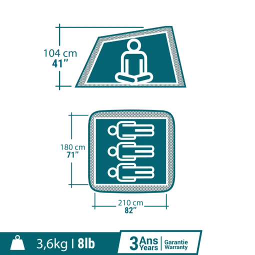 Quechua 3 Man Pop-Up Tent -Quechua Shop k6c5ba39cb6cb116134c4e43d5a0fd3dd