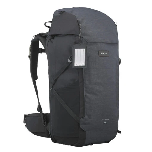 MEN’S TRAVEL TREKKING BACKPACK TRAVEL 900 50+6 L WITH SUITCASE OPENING -Quechua Shop k6e54b2872b5ad746492481c872f62281