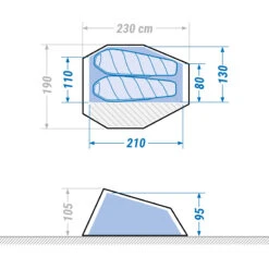 2 Man Tunnel Trekking Tent - MT900 Ultralight -Quechua Shop ka530cede957b6da11d168eddaf75815d