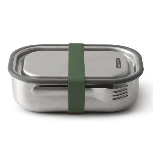 Black+Blum Stainless Steel Lunch Box Olive -Quechua Shop kd1b8fe067c03e601de7ae67fbc125113