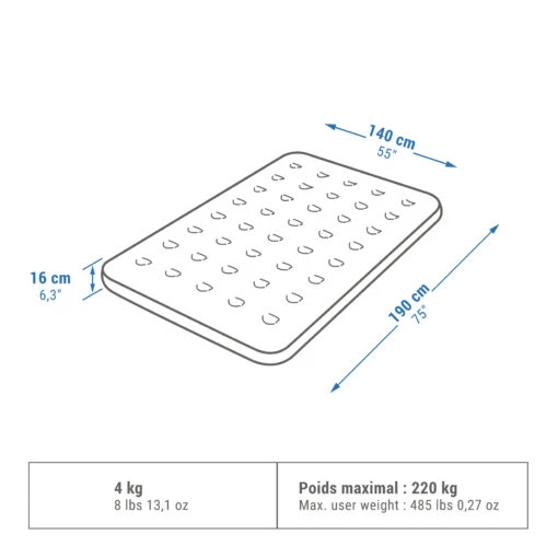 Quechua Double Air Mattress -Quechua Shop ke6b78a2bb994f0494774564d63aea86c scaled